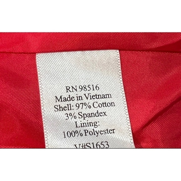 Coldwater Creek Sz 8 Red Blazer m Jacket Lined Womens Nautical - Picture 7 of 7